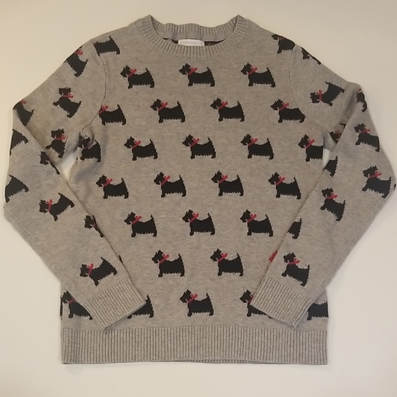 Charter Club Sweaters - Charter Club Gray Sweater with Dog Motif